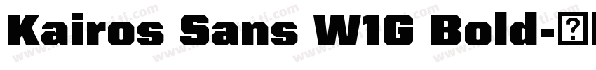 Kairos Sans W1G Bold字体转换